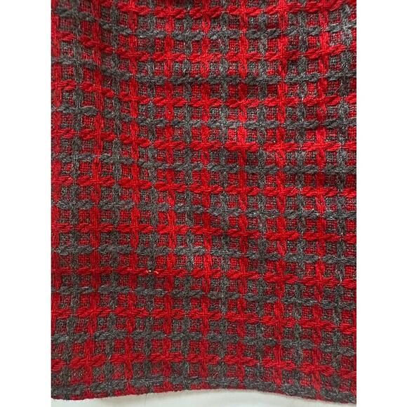 Vintage 90s American Rag Cie Remake Red Plaid Wool Mini‎ Skirt (M) Satin Lined - Picture 7 of 9